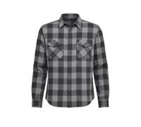 Langarmhemd BRANDIT "Brandit Herren Checked Shirt", Herren, Gr. XXL, US-Größen, schwarz, grau, 100% Baumwolle, normal, Hemden (43795227-XXL) schwarz, grau