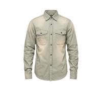 Langarmhemd BRANDIT "Brandit Herren Hardee Denim Shirt", Herren, Gr. M, US-Größen, olive, grau, 100% Baumwolle, unifarben, normal, Hemden (49023812-M) olive, grau