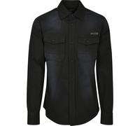 Langarmhemd BRANDIT "Brandit Herren Hardee Denim Shirt", Herren, Gr. S, US-Größen, schwarz, 100% Baumwolle, unifarben, normal, Hemden (50921205-S) schwarz