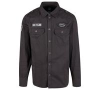 Langarmhemd BRANDIT "Brandit Herren Luis Vintageshirt", Herren, Gr. 3XL, US-Größen, schwarz, 100% Baumwolle, unifarben, normal, Hemden (79629700-XXXL) schwarz