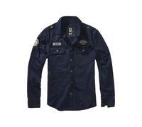 Langarmhemd BRANDIT "Brandit Herren Luis Vintageshirt", Herren, Gr. 5XL, US-Größen, blau (navy), 100% Baumwolle, unifarben, normal, Hemden (74416636-5XL) navy