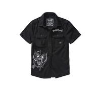 Langarmhemd BRANDIT "Brandit Herren Motörhead Vintage Shirt 1/2 sleeve", Herren, Gr. 5XL, US-Größen, schwarz, 100% Baumwolle, Hemden (24751221-5XL) schwarz