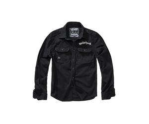 Langarmhemd BRANDIT "Brandit Herren Motörhead Vintage Shirt", Herren, Gr. S, US-Größen, schwarz, 100% Baumwolle, unifarben, normal, ohne Ausschnitt, Hemden (82039830-S) schwarz