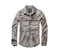 Brandit Herrenhemd Riley Denim Langarm grau Größe 4XL