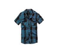 Langarmhemd BRANDIT "Brandit Herren Roadstar Shirt", Herren, Gr. XXL, US-Größen, indigo checked, 100% Baumwolle, unifarben, normal, Hemden (94093962-XXL) indigo checked