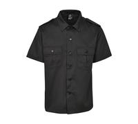 Langarmhemd BRANDIT "Brandit Herren Short Sleeves US Shirt", Herren, Gr. 7XL, US-Größen, schwarz, 80% Polyester, 20% Baumwolle, unifarben, normal, Hemden (95562926-7XL) schwarz