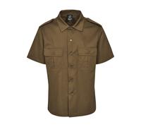 Langarmhemd BRANDIT "Brandit Herren Short Sleeves US Shirt", Herren, Gr. XXL, US-Größen, olive, 80% Polyester, 20% Baumwolle, unifarben, normal, Hemden (77389936-XXL) olive