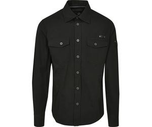 Langarmhemd BRANDIT "Brandit Herren Slim Worker Shirt", Herren, Gr. 6XL, US-Größen, schwarz, 100% Baumwolle, unifarben, normal, Hemden (49999026-6XL) schwarz