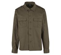 Langarmhemd BRANDIT "Brandit Herren US Shirt", Herren, Gr. M, US-Größen, olive, 80% Polyester, 20% Baumwolle, unifarben, normal, Hemden (61453642-M) olive