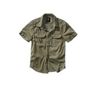 Langarmhemd BRANDIT "Brandit Herren Vintage Shirt shortsleeve", Herren, Gr. 3XL, US-Größen, olive, 100% Baumwolle, unifarben, normal, Hemden (68710532-XXXL) olive