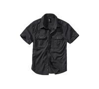 Langarmhemd BRANDIT "Brandit Herren Vintage Shirt shortsleeve", Herren, Gr. 4XL, US-Größen, schwarz, 100% Baumwolle, unifarben, normal, Hemden (72386909-4XL) schwarz