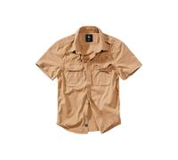 Langarmhemd BRANDIT "Brandit Herren Vintage Shirt shortsleeve", Herren, Gr. M, US-Größen, camel, 100% Baumwolle, unifarben, normal, Hemden (58420466-M) camel
