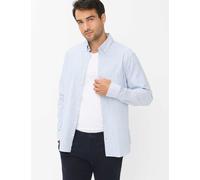 Langarmhemd BRAX "Style DANIEL", Herren, Gr. L, Normalgrößen, blau, Web, 97% Baumwolle, 3% Elasthan, Hemden (17501851-L) blau
