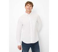 Langarmhemd BRAX "Style DANIEL", Herren, Gr. L, Normalgrößen, weiß, Web, 97% Baumwolle, 3% Elasthan, Hemden (47721610-L) weiß