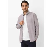Langarmhemd BRAX "Style DANIEL", Herren, Gr. S, Normalgrößen, braun, Web, 97% Baumwolle, 3% Elasthan, Hemden (45341224-S) braun