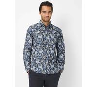 Langarmhemd BRAX "Style HAROLD", Herren, Gr. 3XL, Normalgrößen, blau, Web, 100% Baumwolle, Hemden (48223833-XXXL) blau