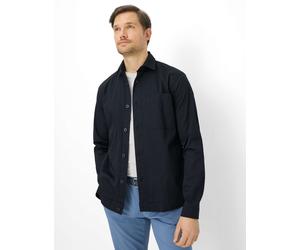 Langarmhemd BRAX "Style KAY", Herren, Gr. S, Normalgrößen, navy, Web, 95% Baumwolle, 5% Elasthan, Hemden (40950609-S) navy