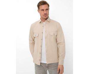 Langarmhemd BRAX "Style KAY", Herren, Gr. XXL, Normalgrößen, beige, Web, 100% Baumwolle, Hemden (94168760-XXL) beige