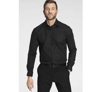 Langarmhemd BRUNO BANANI, Herren, Gr. 39/40, N-Gr, schwarz, Popeline, Obermaterial: 100% Baumwolle, Basic, 2-Knopf-Manschette verstellbar, Hemden (89379423-39) schwarz