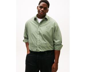 Langarmhemd "BT - CORE HAIRLINE POPLIN", Herren, Gr. 5XL, N-Gr, mountain pine, stripe, Web, Obermaterial: 100% Baumwolle, TOMMY HILFIGER BIG & TALL, gestreift, regular fit, Manschette, Hemden, Große G