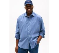 Langarmhemd "BT-FLEX POPLIN MINI PNT RF SRT-B", Herren, Gr. XXL, N-Gr, blau (preppy navy), Web, Obermaterial: 100% Baumwolle, TOMMY HILFIGER BIG & TALL, gemustert, mehrfarbig, regular fit normal, Rund