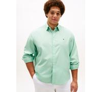 Langarmhemd "BT-FLEX POPLIN SOLID", Herren, Gr. 3XL, N-Gr, grün (crushed mint), Web, Obermaterial: 100% Baumwolle, TOMMY HILFIGER BIG & TALL, klassisch normal, Rundhals, eingesetzt,Ärmel mit Ärmelschl