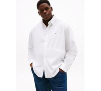 Tommy Hilfiger Herren Hemd Flex Poplin Solid Regular Fit, Weiß (White), 4XL
