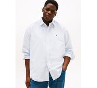 Langarmhemd "BT-HERITAGE OXFORD STP RF SRT-B", Herren, Gr. 5XL, N-Gr, cloudy blau, weiß, Web, Obermaterial: 100% Baumwolle, TOMMY HILFIGER BIG & TALL, gemustert, gestreift, mehrfarbig, regular fit nor