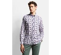 Langarmhemd BUGATTI, Damen, Gr. 3XL, Normalgrößen, rot (apricot), 100% Baumwolle, normal, eckige 2-Knopf-Manschette, Hemden Langarmhemd, mit Blätter-Print (95085548-XXXL)