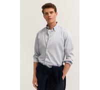 Langarmhemd BUGATTI "Easy Care", Herren, Gr. S, Normalgrößen, 320, hellblau, 100% Baumwolle, bedruckt, normal, eckige 2-Knopf-Manschette, Hemden Langarmhemd, mit kleinem Print (42446351-S)