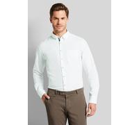 Langarmhemd BUGATTI, Herren, Gr. 3XL, Normalgrößen, weiß, 100% Baumwolle, unifarben, normal, eckige 2-Knopf-Manschette, Hemden Langarmhemd, mit Button-Down-Kragen (93187215-XXXL)
