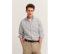 Langarmhemd BUGATTI "Modern Fit", Herren, Gr. XL, Normalgrößen, 40, beige, 100% Baumwolle, gestreift, normal, eckige 2-Knopf-Manschette, Hemden, gestreift mit Easy-Care Funktion (11112925-XL) 40, beig