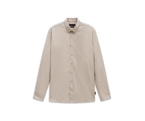 Langarmhemd BUGATTI "Modern Fit", Herren, Gr. XXL, Normalgrößen, beige (40, beige), 100% Baumwolle, unifarben, normal, Hemden, Modern Fit Oxford Button-Down Baumwolle (13628044-XXL) 40, beige