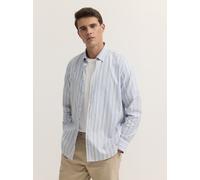 Langarmhemd BUGATTI "Modern Fit", Herren, Gr. XXL, Normalgrößen, blau (320, hellblau), 100% Baumwolle, gestreift, normal, Hemden, Modern Fit Oxford Gestreift Button-Down (82561460-XXL) 320, hellblau