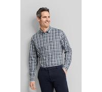 Langarmhemd BUGATTI "Modern Fit", Herren, Gr. XXL, Normalgrößen, rot (bordeaux), 100% Baumwolle, kariert, normal, eckige 2-Knopf-Manschette, Hemden Langarmhemd, mit Button-Down-Kragen (18777264-XXL)