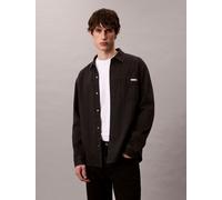 Langarmhemd CALVIN KLEIN JEANS "CLASSIC 205 BLACK OVERSHIRT", Herren, Gr. XXL, N-Gr, 205 schwarz, Web, Obermaterial: 100% Baumwolle, unifarben, regular fit normal, Rundhals, eingesetzt 1-Knopf-Mansche