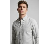 Langarmhemd CALVIN KLEIN JEANS, Herren, Gr. S, N-Gr, seagrass, Web, Obermaterial: 98% Baumwolle, 2% Elasthan, unifarben, klassisch normal, Rundhals, 1-Knopf-Manschette mit Schlitz, Hemden, Button-Down