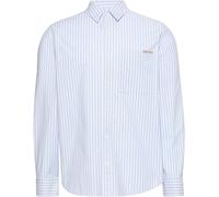 Langarmhemd CALVIN KLEIN JEANS "STRIPE OXFORD CLASSIC SHIRT", Herren, Gr. M, N-Gr, blau descent, Web, Obermaterial: 98% Baumwolle, 2% Elasthan, gestreift, regular fit normal, Rundhals, eingesetzt Mans