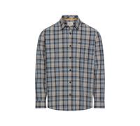 Langarmhemd CAMEL ACTIVE, Herren, Gr. 4XL, N-Gr, blau (stone blau), Web, Obermaterial: 100% Baumwolle, kariert, regular fit hüftbedeckend, Hemden, Kentkragen, Brusttaschen (97958734-4XL) stone blau