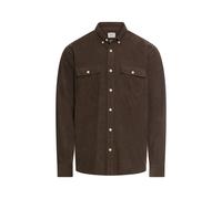 camel active Herren Langarmhemd mit aufgesetzten Taschen Dunkelbraun, Menswear-L