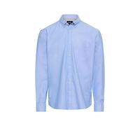 Langarmhemd CAMEL ACTIVE, Herren, Gr. L, N-Gr, stormy blau, Web, Obermaterial: 97% Baumwolle, 3% Elasthan, unifarben, normal hüftbedeckend, Rundhals, 2-Knopf-Manschette, Hemden, unifaben, mit Button-D