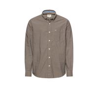 Langarmhemd CAMEL ACTIVE, Herren, Gr. M, N-Gr, deep oliv, Web, Obermaterial: 100% Baumwolle, kariert, normal hüftbedeckend, Rundhals, 2-Knopf-Manschette, Hemden, kariert, mit Button-Down-Kragen (43932