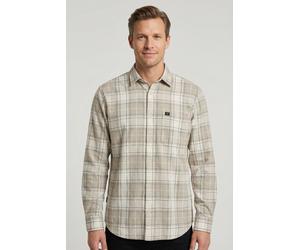 Langarmhemd CAMEL ACTIVE, Herren, Gr. S, N-Gr, stormy blau, Web, Obermaterial: 100% Baumwolle, kariert, normal hüftbedeckend, Rundhals, 2-Knopf-Manschette, Hemden, mit Karo-Muster (31060714-S) stormy
