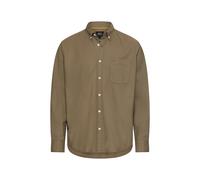 Langarmhemd CAMEL ACTIVE, Herren, Gr. XXL, N-Gr, deep olive, Web, Obermaterial: 97% Baumwolle, 3% Elasthan, unifarben, lässig geschnitten hüftbedeckend, Rundhals, 2-Knopf-Manschette, Hemden, mit Butto