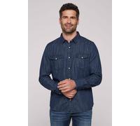 Langarmhemd CAMP DAVID, Herren, Gr. XXL, Normalgrößen, blau (blau vintage), Material: 100% Baumwolle, unifarben, regular fit normal, 1-Knopf-Manschette, Hemden, aus Baumwolle (17302306-XXL) blau vinta