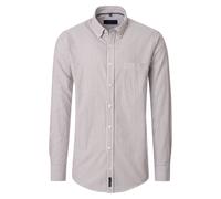 Langarmhemd CASAMODA "CASAMODA Freizeithemd gestreift", Herren, Gr. M, Normalgrößen, beige (braun), 100% Baumwolle, gestreift, comfort fit, Hemden (48970636-M) braun