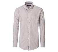 Langarmhemd CASAMODA "CASAMODA Freizeithemd gestreift", Herren, Gr. XL, Normalgrößen, braun, 100% Baumwolle, gestreift, lässig geschnitten, Hemden (41466736-XL) braun