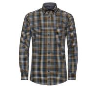 Langarmhemd CASAMODA "CASAMODA Freizeithemd kariert", Herren, Gr. 3XL, Normalgrößen, beige, 100% Baumwolle, kariert, comfort fit, Hemden (62820364-XXXL) beige