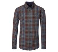 Langarmhemd CASAMODA "CASAMODA Freizeithemd kariert", Herren, Gr. 3XL, Normalgrößen, dunkelorange, 100% Baumwolle, kariert, lässig geschnitten, Hemden (30642211-XXXL) dunkelorange