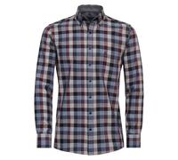 Langarmhemd CASAMODA "CASAMODA Freizeithemd kariert", Herren, Gr. 3XL, Normalgrößen, rot (dunkelrot), 100% Baumwolle, kariert, comfort fit, Hemden (38695167-XXXL) dunkelrot